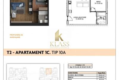 Studio spatios | 53,5 mp | Proiect nou | Metrou Aparatorii Patriei - 5