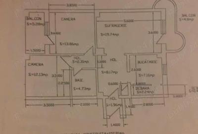 Apartament cu 3 camere decomandat în Central - 1