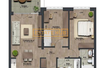 Apartament cu 3 camere în Mărăști - 14