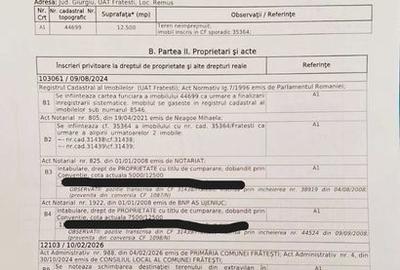 Teren de 12500 mp, în Frătești - 2