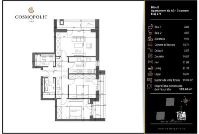 Apartament cu 2 camere în Valea Cetății - 8