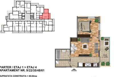 Garsonieră decomandată în Central - 1