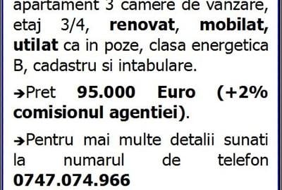 Apartament cu 3 camere semidecomandat în Tomis Nord - 6