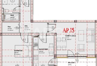 Apartament de vanzare 2 camere balcon loc parcare orientare sudica - 3