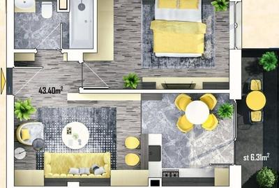 Apartament cu 2 camere decomandat în Sânnicoară - 1