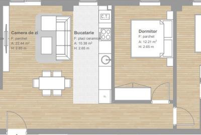 Apartament cu 3 camere semidecomandat în Florești - 2