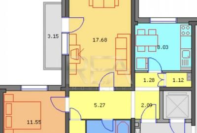Apartament cu 2 camere decomandat în Lujerului