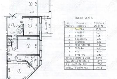Apartament cu 3 camere decomandat în Cug