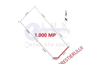 Teren de 1000 mp, în Vărăriei