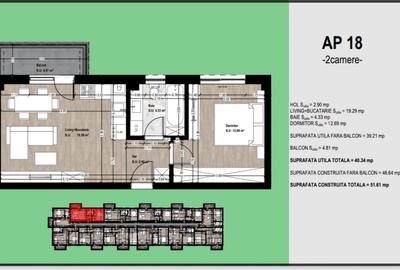 Apartamente 1 si 2 camere Otopeni | str Avram Iancu | Reducere 10% - 8