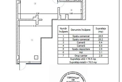 Spațiu comercial, de 7.5 mp, în Camil Ressu - 3