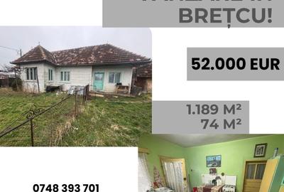Casă cu 2 camere cu Teren 1189 Mp în Brețcu - 1