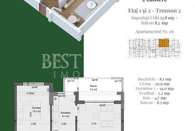 Apartament cu 2 camere în Theodor Pallady - 1