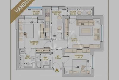 3 Camere + Loc de Parcare, Valea Larga - 9