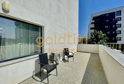Apartament cu 2 camere nedecomandat, mobilat în Pipera