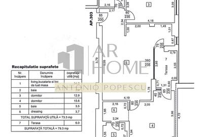 Apartament cu 3 camere, mobilat în Republicii - 20