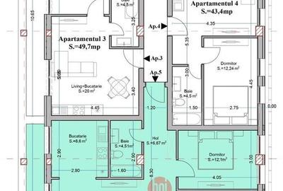 Apartament cu 3 camere în Fălticeni