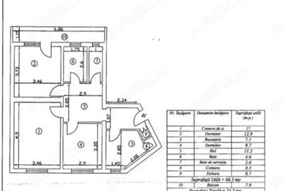 Apartament 3 camere strada Ozanei - 13