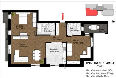 Apartament cu 3 camere decomandat în P-ta Presei Libere - 4