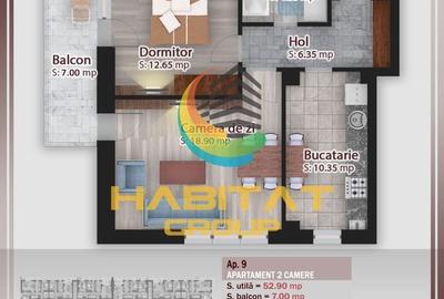 Pallady-Apartament 2 Cam, dec, bucatarie inchisa, 59.9 mp. - 8