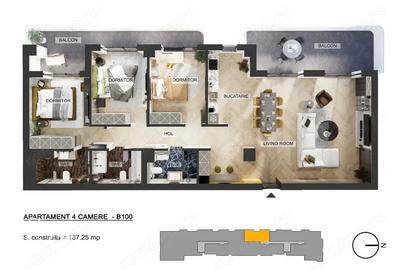 Apartament cu 4 camere decomandat în Pipera - 1