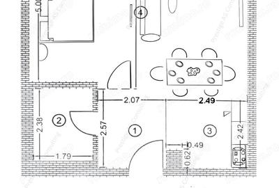 Apartament cu 2 camere în Central - 1