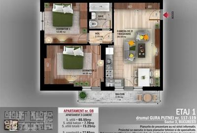 Apartament 3 camere Theodor Pallady Finalizat