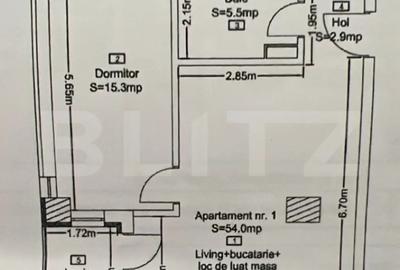 Apartament cu 2 camere decomandat în Central