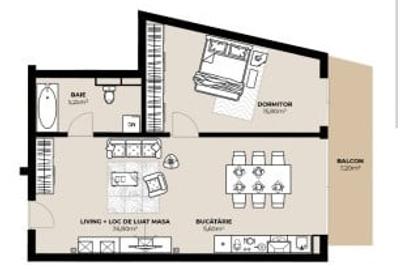 Apartamente cu 2 camere in ansamblu rezidential nou 50.85-62.2mp utili - 4