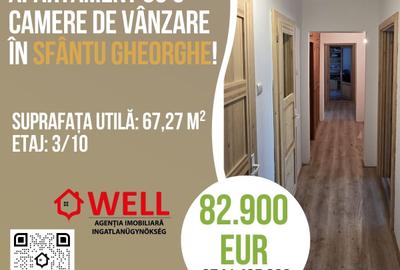 Apartament cu 3 camere de vânzare în Sfântu Gheorghe, pe strada Aleea Hărniciei! - 1