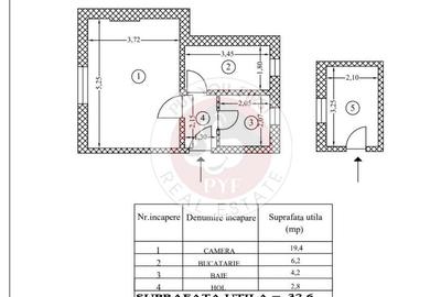 Serban Voda | Garsoniera | 39mp | Decomandat | B12385 - 4