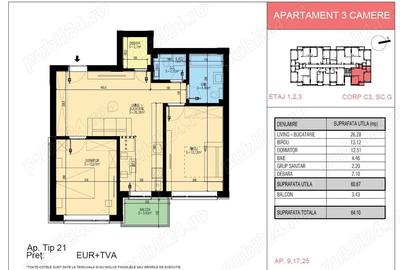 Apartament cu 3 camere semidecomandat în Central - 16