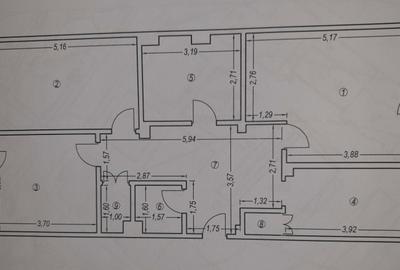Apartament cu 3 camere decomandat în Central