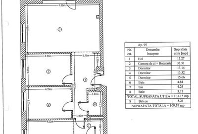 Apartament 4 Camere modificat in 3 LUXURIA cu 2 locuri de parcare incluse - 13