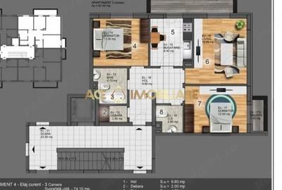 Apartament cu 3 camere decomandat, mobilat în Popești-Leordeni - 5