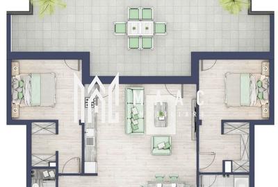 Penthouse 3  camere | Etaj 4 | Balcon 45.6 mp | Turnisor - 1