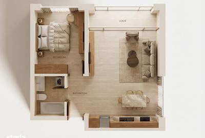 Apartament cu 2 camere în Chiajna