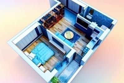 Apartament cu 2 camere decomandat în Vișani - 2