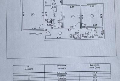 - Apartament 3 camere decomandat, Buzaului, etaj 3, suprafat - 2