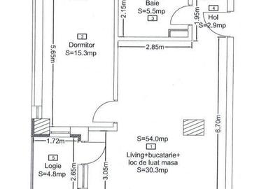 Apartament cu 2 camere în Dâmbul Rotund