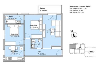 Apartament cu 3 camere în Dobroești - 1