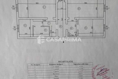 Apartament cu 3 camere decomandat în Frumoasa