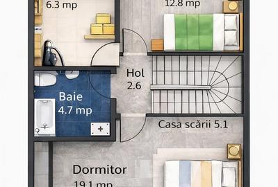 Casă individuală cu 5 camere cu Canalizare în Kamsas - 15