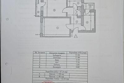 Apartament cu 2 camere decomandat în Negru Vodă - 9