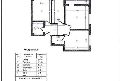 Apartament 3 Camere Decomandat Toate Utilitatile - 11