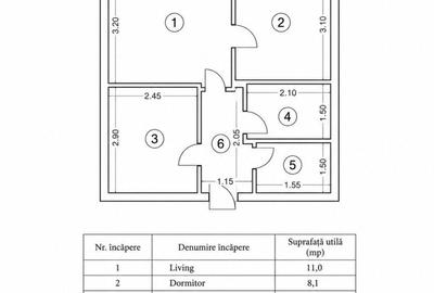 Apartament cu 2 camere semidecomandat în Central - 1