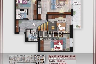 Apartament 4 camere | 2 băi | Balcon mare | Pallady - 6