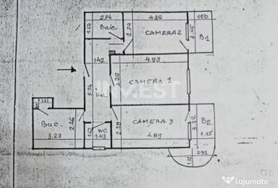 Apartament cu 3 camere decomandat în Gară