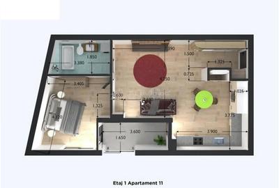 Apartament cu 2 camere decomandat în Cetății - 13