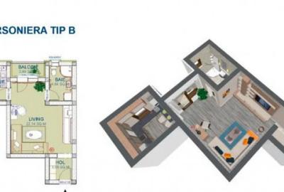 Garsoniere in Ansamblul ?i?e?ti Residence - 5